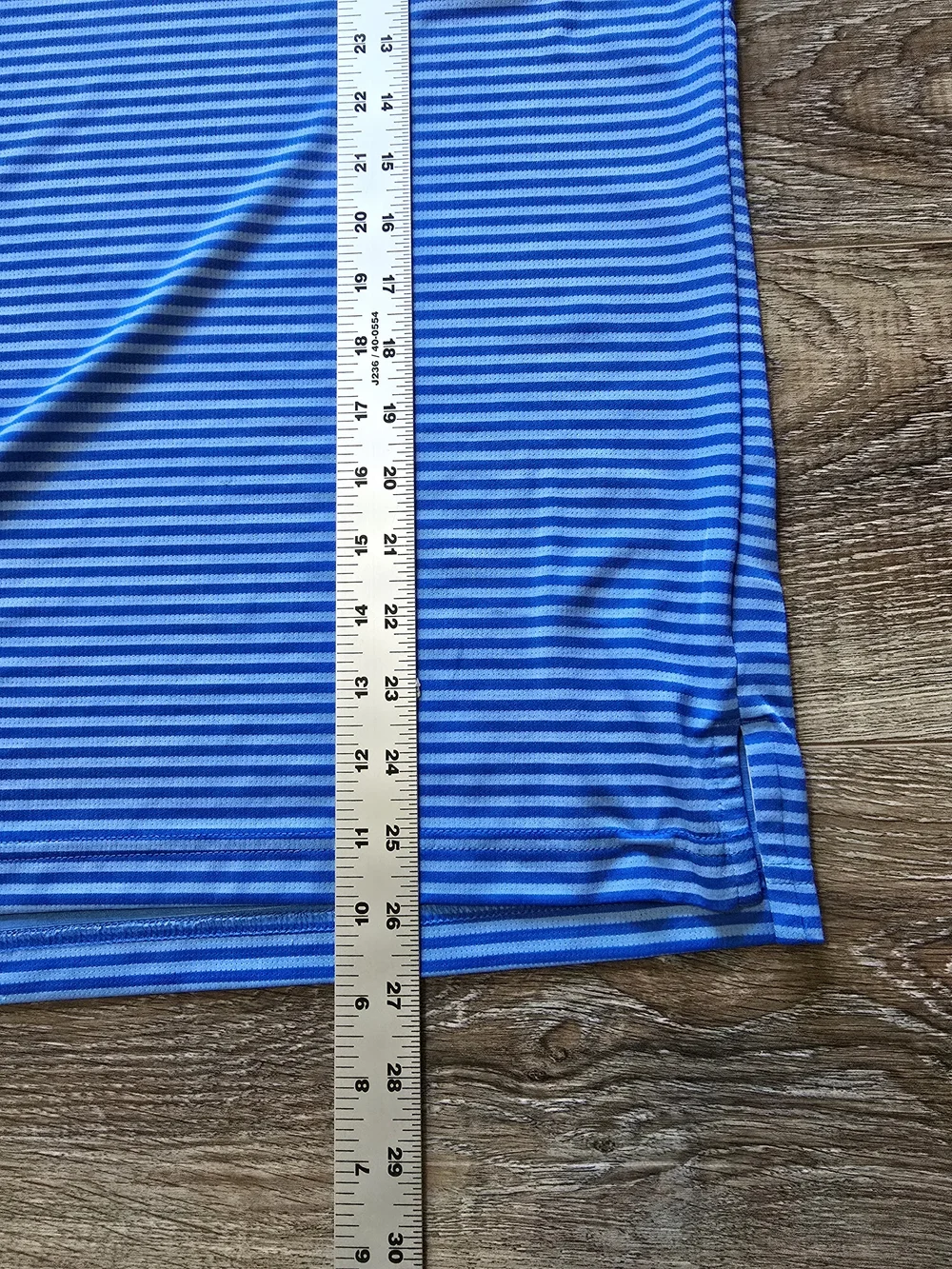 Adidas Climachill Polo Shirt Mens Medium Blue Striped Golf Tennis Athletic Top M